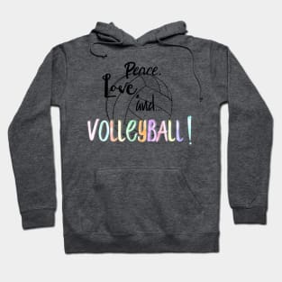 Peace, Love, and Volleyball Hoodie